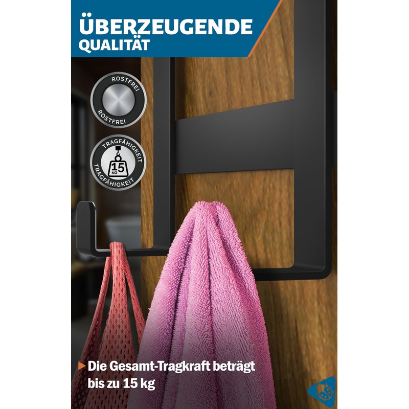 Menz Door Coat Rack for Hanging - Universal Door Hooks