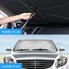 Windshield Sun Shade Umbrella, Portable Foldable, Spring Structure Wind Shield,