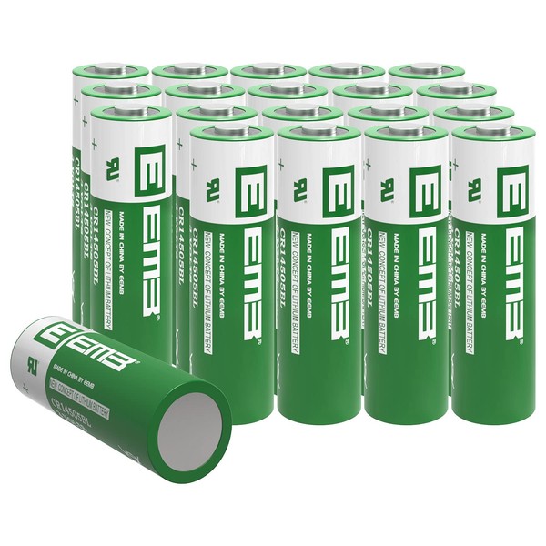 20X EEMB AA 3Volt Lithium Battery Non-Rechargeable 3V CR 14505 1800mAh Single-Use Li-MnO₂ Battery UL Certified DO NOT Charge Battery for Security Cameras/Digital Thermometer/WiFi Oil Tank Guage