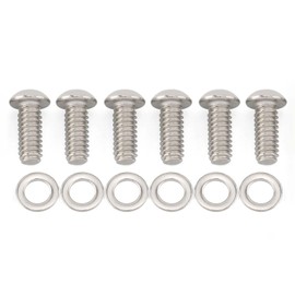 6 Pcs Derby Cover Screws Engine Caps Bolts Kit Stainless Steel for Harley 2004-2022 Sportster 883 XL XR 1999-Later Touring Road Glide Street Glide Road King Electra Glide Trike Dyna Softail (Silver)