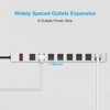 JUNNUJ Metal 8 Outlet Power Strip, Mountable Heavy Duty Power