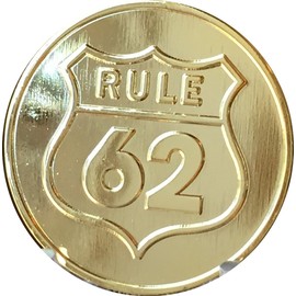 Rule 62 AA Don't Take Yourself Too Damn Serious Gold Tone Medallion Sobriety Chip