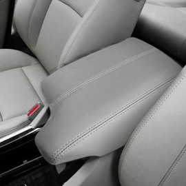 DEYTOP Console Armrest Cover for Honda Accord 2013-2017 Car Armrest Cover for Honda Accord 2017 2016 2013 Accessories Anti-Scratch Leather Armrest Protector (Gray, 2013-2017)