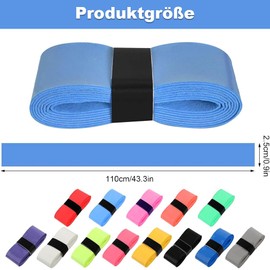 Megcdtr Non-Slip Grip Tape, Pack of 13, Tennis Grip Tape, Overgrip Badminton Grip, Non-Slip Grip Tape, Badminton Racket for Tennis Rackets, Badminton Squash Racket
