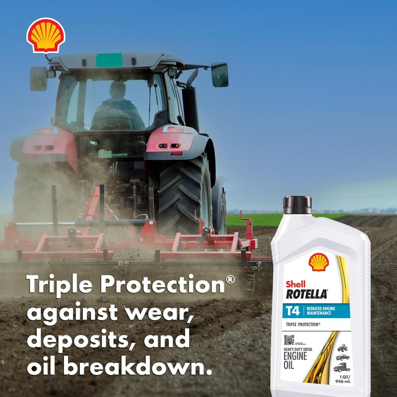 Shell Rotella T4 Triple Protection 15W-40 Diesel Engine Oil, 1