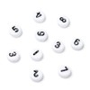 Handicraft Emporium | Flat Round Alphabet Acrylic Beads | Approx