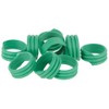 Kerbl Hobbyfarming Spiral Rings 12 mm Green Plastic Pack of