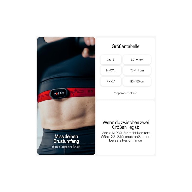 Polar H10 Heart Rate Sensor Unisex ANT+ Bluetooth ECG Waterproof