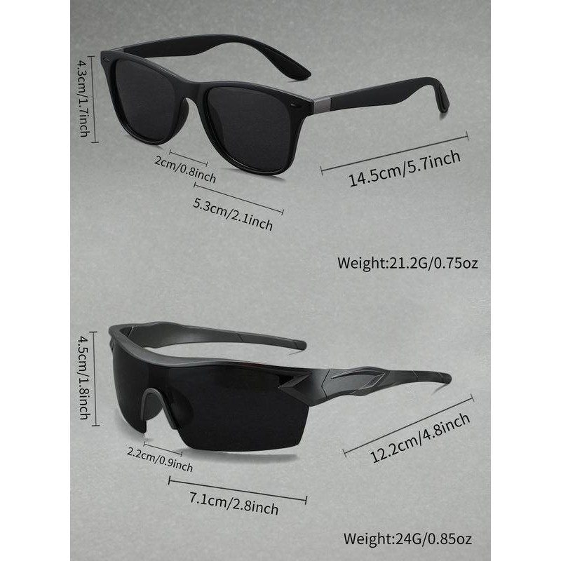 Paleshy Color-Changing Polarized Glasses - Anti-Glare Black Aviator for Fishing,