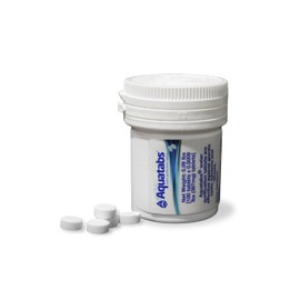 Aquatabs Water Purification Tablets (397mg, 100 Pack). Water Filtration System for Camping, Boating, Emergency Water, Survival Kit, and Marine. Easy-to-Use Water Purifier Treatment.
