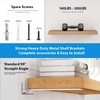 6 Inch Floating Shelf Brackets White, Hidden Invisible L Shelves