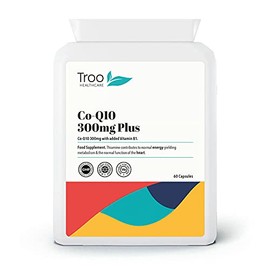 CoQ10 Supplement 300mg Plus - 60 Capsules - High Strength Trans Form Co Enzyme Q10 Enhanced with Vitamin B1 to Support Healthy Heart Function and Energy Metabolism - 2 Month Supply - UK Made