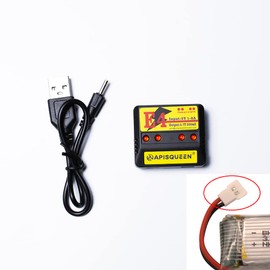 APISQUEEN Lipo Battery Charger Cell RC Charger Micro 4 Ports Compact Charger with LED Indicator Mini Size Lipo Charger