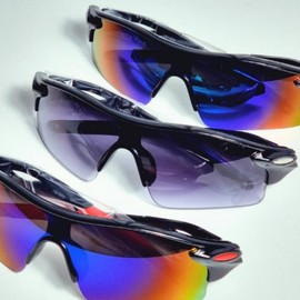 Sports Riding Neon Goggles - Photochromic Sunglasses for Marathon, Cycling, Golf Goggle Aura Black