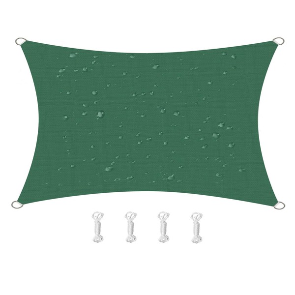 HOMPER 6.5' x 10' Waterproof Sun Shade Sail Canopy Effectively
