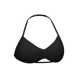 VOYJOY Impact Strappy Sports Bra Adjustable Padded Workout Gym Yoga Bra Crop Top for Women Black