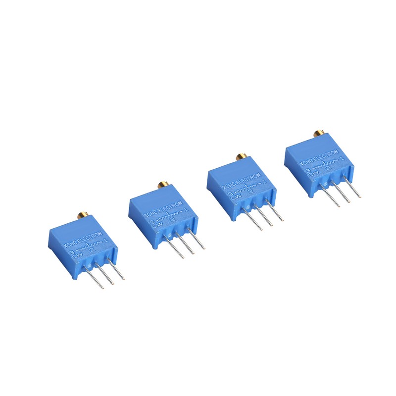 50pcs 3296W 100/200/500/1k/2k/5k/10k/20k/100k/500k Ohm Adjustable Trimmer Resistor
