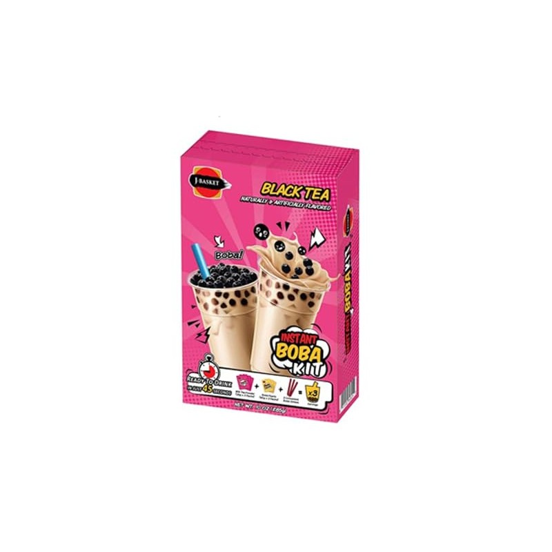 J-Basket Black Tea Instant Boba Kit Tea, 10 Ounces (Pack