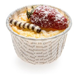 Panificio Premium 1-oz Baking Cups: Small-Pleated Ridge Cups Perfect for Muffins, Cupcakes or Mini Snacks - Black and White Press Print Design - Disposable and Recyclable - 200-CT - Restaurantware