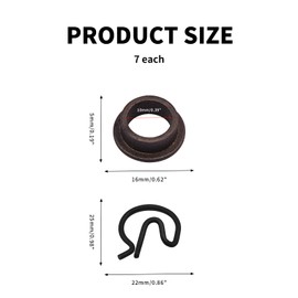 ZYHW 7PCS Steel Shifter Bushing Kit with Spring Clips - Manual Transmission Shifter Bushing and Clip Set for Automotive and Racing Applications (3327302)