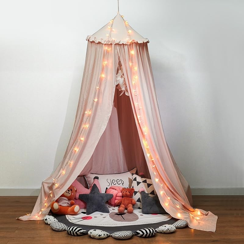 Bed Canopy for Girls, Princess Crib Canopy for Nursery, Dreamy