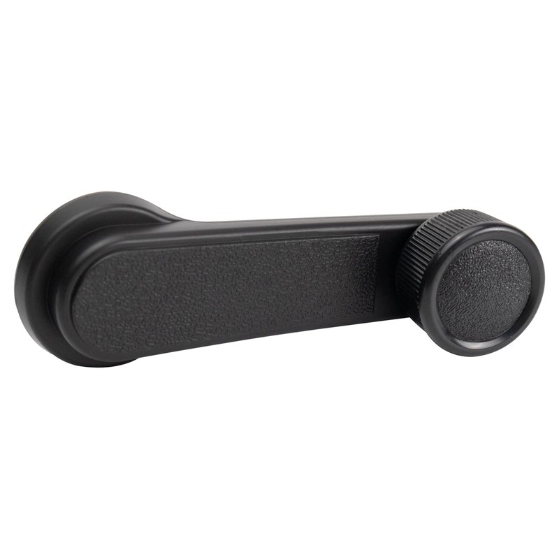 TRQ Metal Reinforced Front Window Crank Handle Set Black Driver