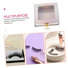 BIUDECO Luxury Eyelash Holder Magnetic Closure Lash Organizer and Storage Box for Travel and Daily false Lashes