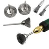 Gasea 45Pcs Wire Brushes Set, 3mm Shank Mini Wire Polishing