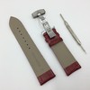 Watch Band, Genuine Leather, D Buckle, Crocodile Embossed Strap, Spring