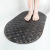HITSLAM Oval Bath Mat Non Slip, 68x38 CM Bubble Shower