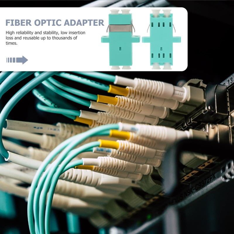 UKCOCO Fibre Optic Cable Adapter, Pack of 5 LC Female