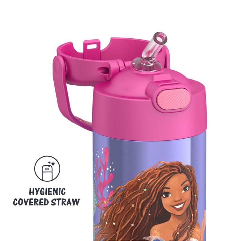 THERMOS FUNTAINER - Botella de pajita para niños, de acero