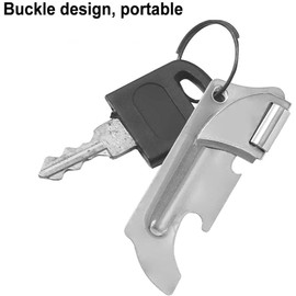 Stainless Steel Military Style Can Opener Keychain, Portable Can Opener for Kitchen, Travel, Camping, Survival