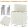 WOWLIVE 180L Laundry Hamper with Lid 3 Section,Large Laundry Basket
