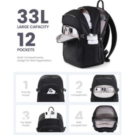 LOVEVOOK Laptop Backpack for Women Men, 17.3 Inch Work Business Computer Backpack, College School Bookbag for Student Teen Girl Boy, Travel Personal Item Bag, Casual Daypack Purse for Back to School