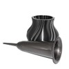 Grave Vase with Decorative Rosette Avalon (Anthracite)
