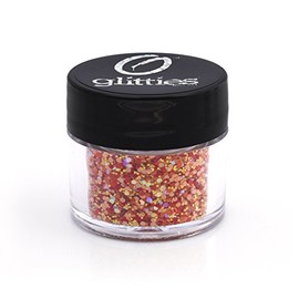 GLITTIES - Wildfire - Chunky Glitter Mix - Great for Nail Art, Acrylic Gel, Polish Tips, Festivals, Hair, Raves, and Decoration - Made in USA (10 Grams)