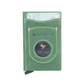 OTOKRAFT AirTag Wallet with RFID Technology | Credit Card Holder | Minimalist Leather Wallet with Pop-up Card Holder | Airtag Slot with Dummy Airtag | RFID Blocking | Sustainable & Eco-Friendly