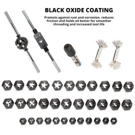 NEIKO Tap and Die Set, 76 Piece, Metric and Standard, Rethreading, Cutting, Repairing Threading Tool for External & Internal Thread Tap Set, SAE & MM, Hex Die, UNC, UNF, AND NPT Threads, Complete Kit