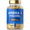 Horbaach Omega 3 Capsules High Dose 3000 mg per Daily