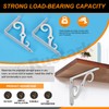Rustark 2 Pack 8 Inch White Decorative Shelf Brackets Heavy