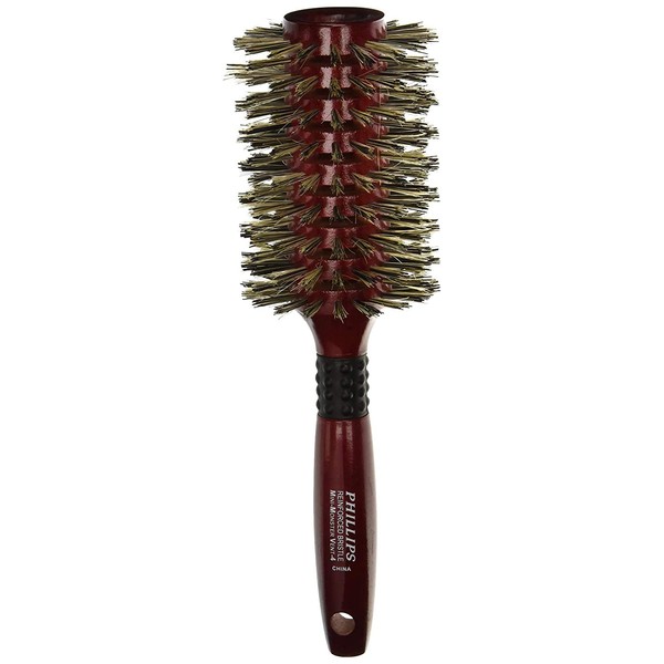 Phillips Brush Monster Vent 4 (MV-4) - 2.75” Diameter Hollow Barrel Head Hair Brush, Blow Out Vent Brush with Reinforced Bristles