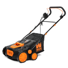 WEN 15-Inch 13-Amp 2-in-1 Electric Dethatcher and Scarifier with 12-Gallon Collection Bag (DT1315)