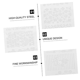 Baluue 1set Manicure Stencils Nail Art Stamping Templates for Beginners and Experts