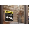 2 x 20cm Tall Funny CCTV Sign Vinyl Stickers -