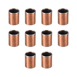sourcing map Sleeve Bearing 10mm Bore x 12mm OD x 15mm Length Plain Bearings Wrapped Oilless Bushings 10pcs