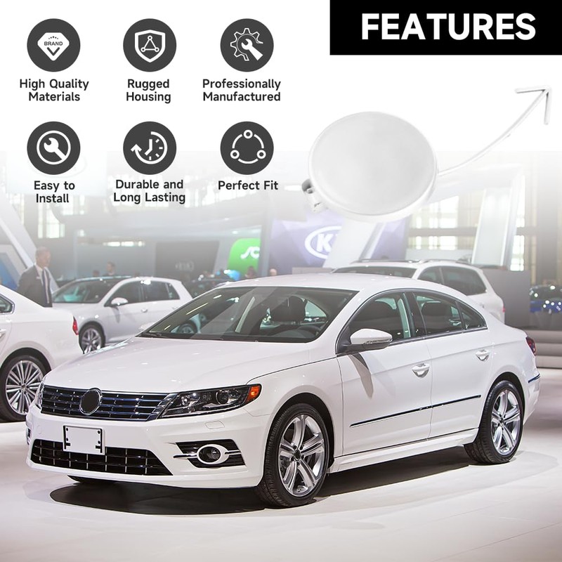 Yollky Front Bumper Tow Hook Cover Cap for Volkswagen Jetta