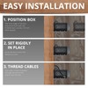 HUIXHAO 3 Gang Electrical Box New Work,Gray 44 Cu.in Electrical