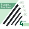 Mr. Pen- Stainless Steel Ruler, 4 pcs, 6", 8", 12",