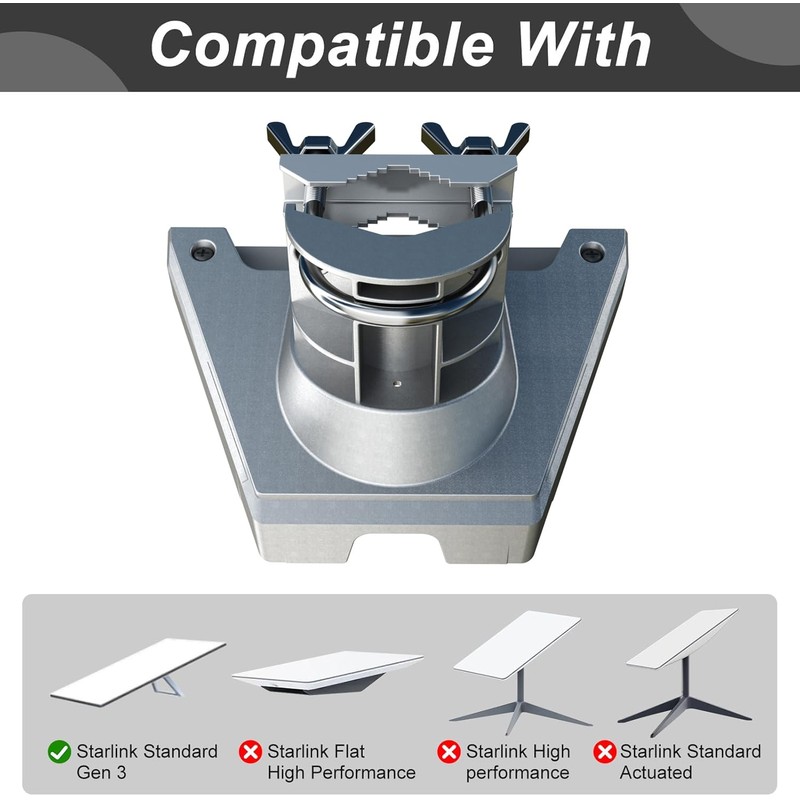CEKAY Starlink Mounting Kit – Sturdy Pole Mount with Adapter